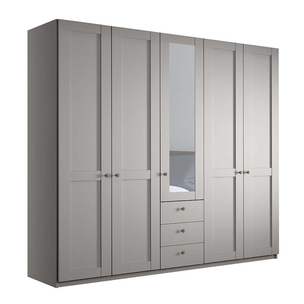 Hellgrauer Schlafzimmerschrank 5-türig - Ridonna I
