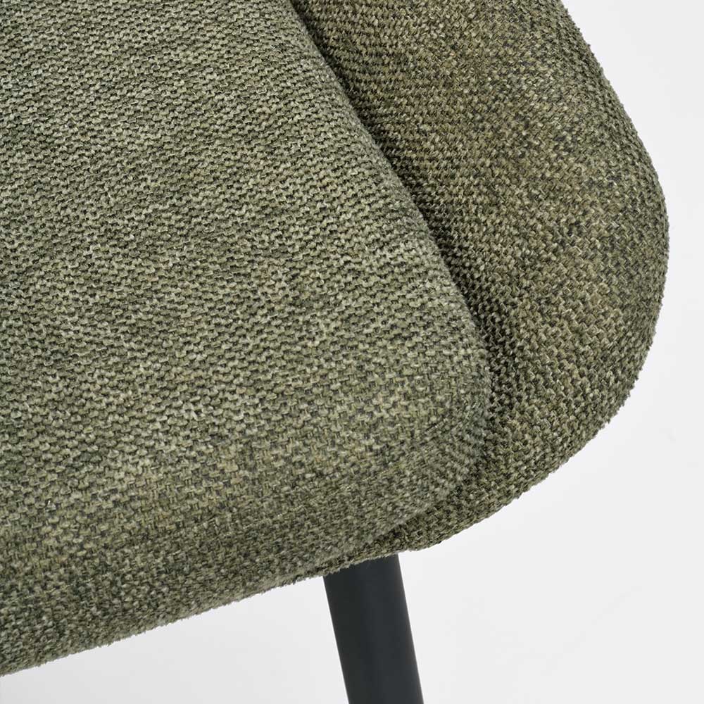 Stoff Esszimmerstühle in Khaki - Amrosa (2er Set)
