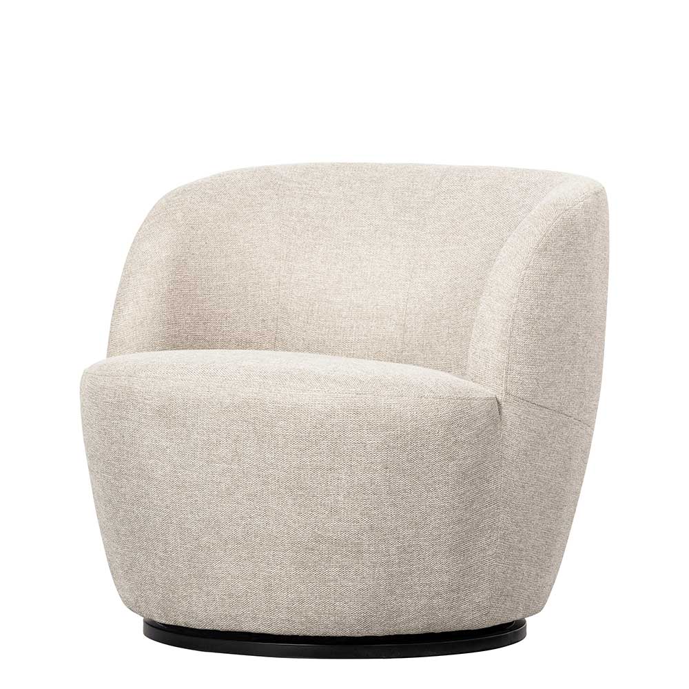 Drehsessel in Offwhite Webstoff - Alcarizora