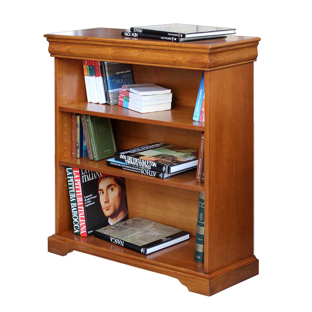 Klassisches Bücherregal aus Holz mit drei Fächern 83x92x34 cm – Kimms