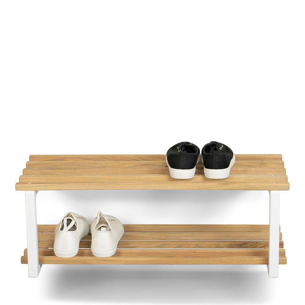 71x26x34 Schuhregal in Eiche & Weiß - Marcios
