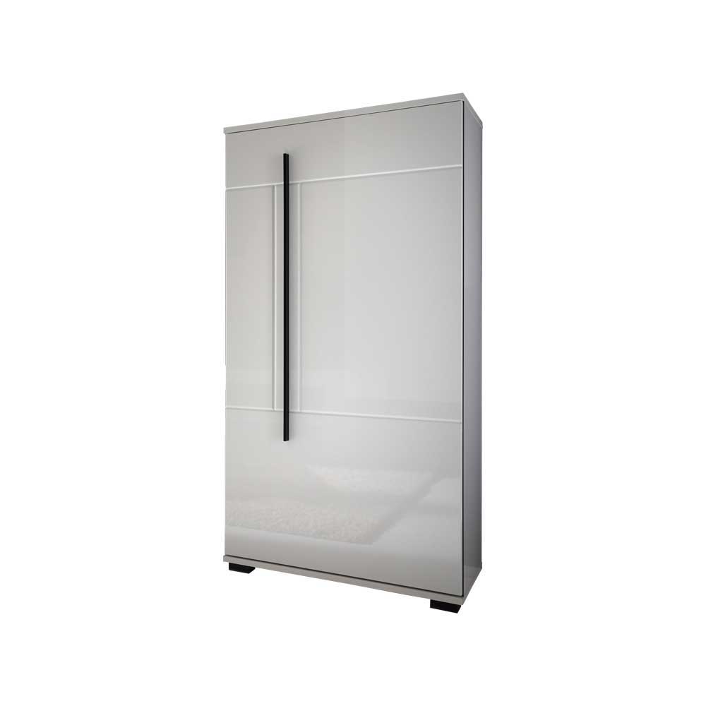 Wohnzimmer Anbauwand Jetongos in Weiß Hochglanz (vierteilig)