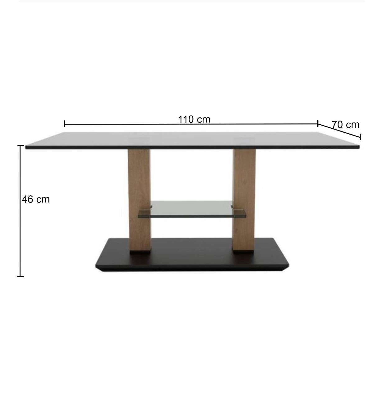 Wohnzimmer Rauchglastisch mit Höhenverstellung - Estravo