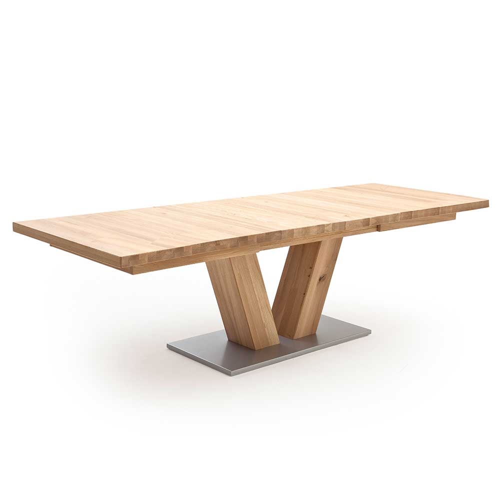 Geölter Holztisch mit V-Gestell - Chiara