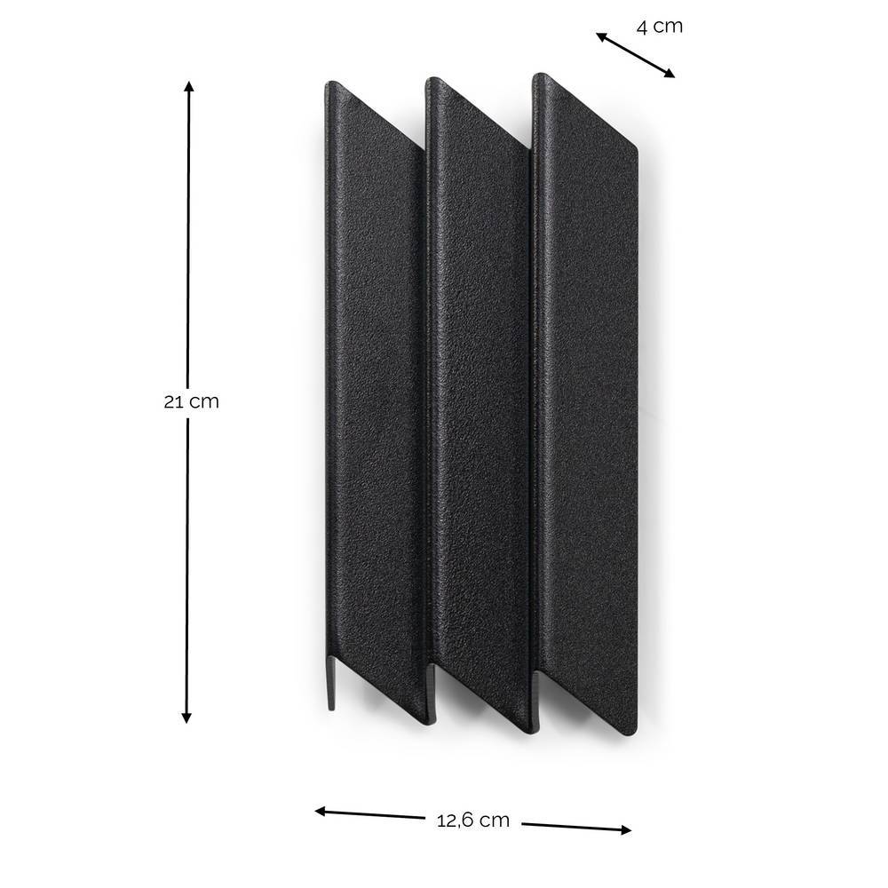 Schwarze Designgarderobe mit Maßen und Abmessungen für Flur oder Diele – Kenry
