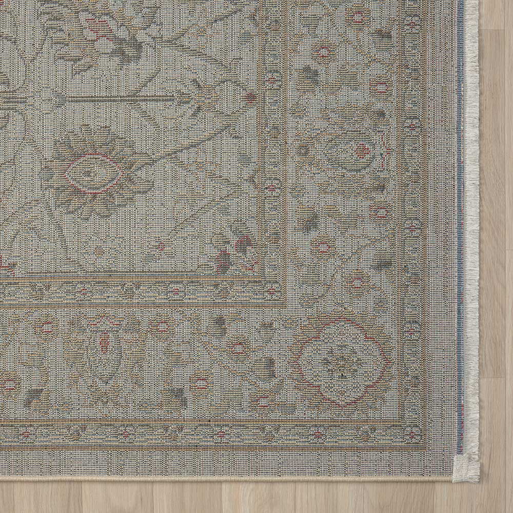 Rückseite des orientalischen Teppichs mit feiner Webstruktur und robustem Gewebe – Arjas