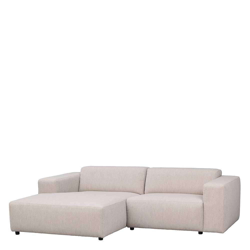Boucle Eckcouch in Cremeweiß - Casca