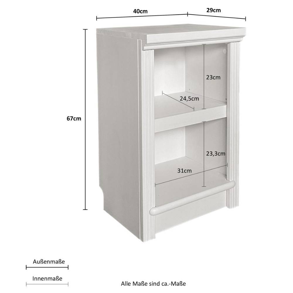 Regal Maße und Abmessungen mit 67cm Höhe, 40cm Breite und 29cm Tiefe – Nizina