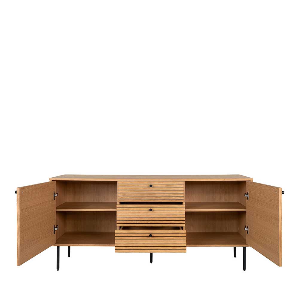 150x75x40 Sideboard in Eiche Natur Furnier - Virona