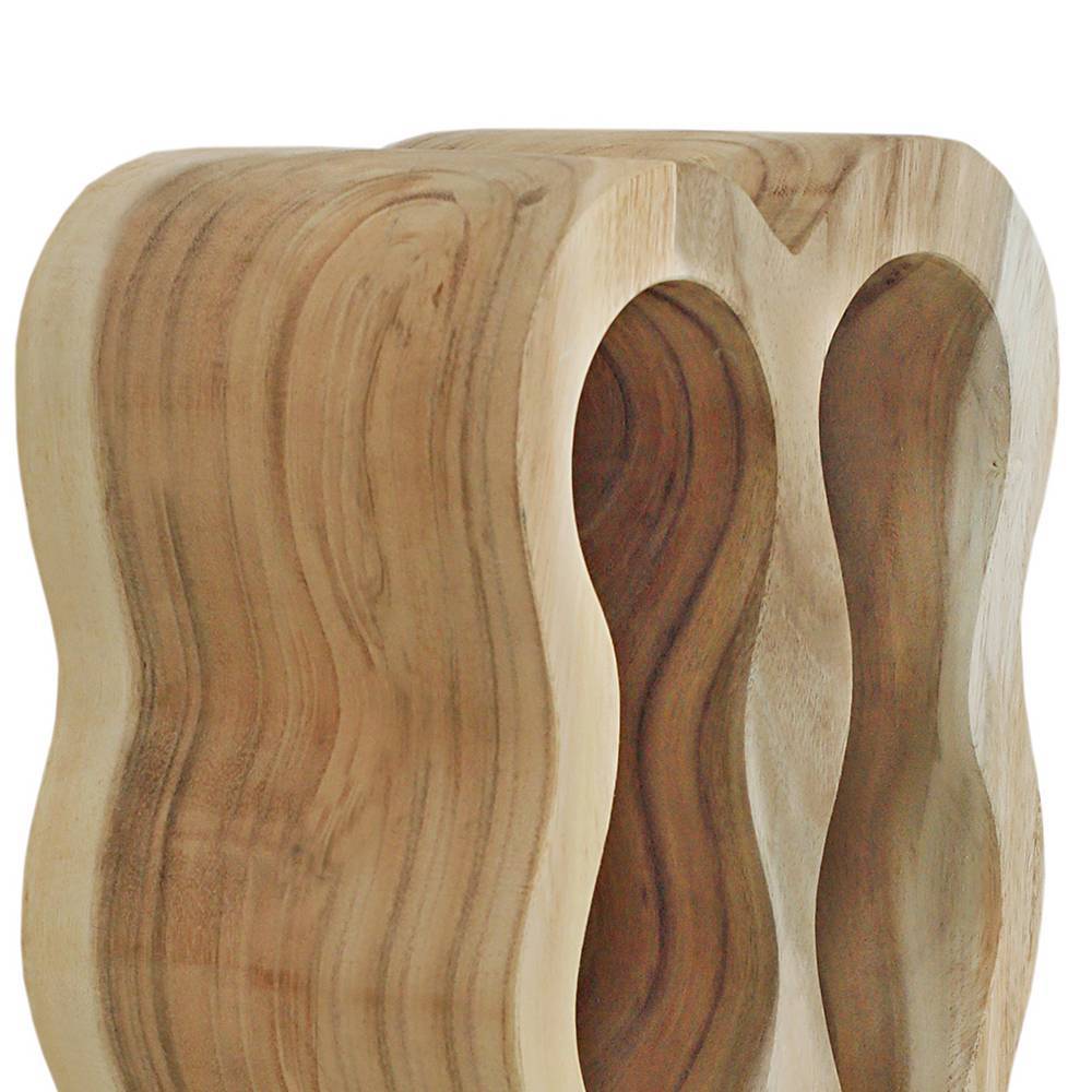 8 Flaschen Weinregal aus Suar Massivholz - Capa