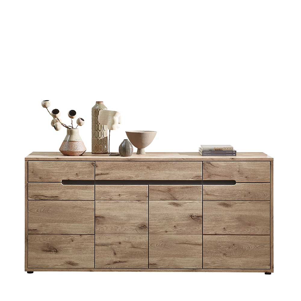 185cm breites Sideboard in Wildeiche Holzdekor - Zelio