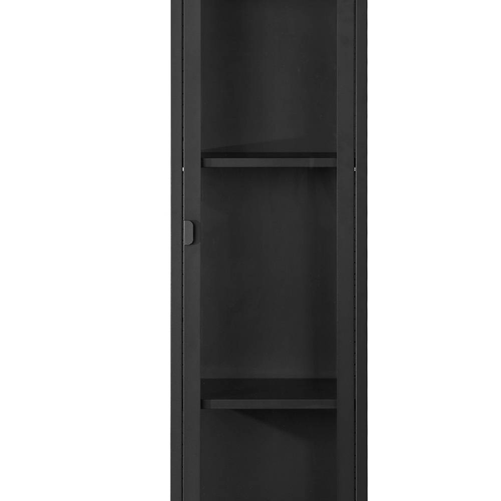 Stahl-Vitrine in Schwarz - Rodicca
