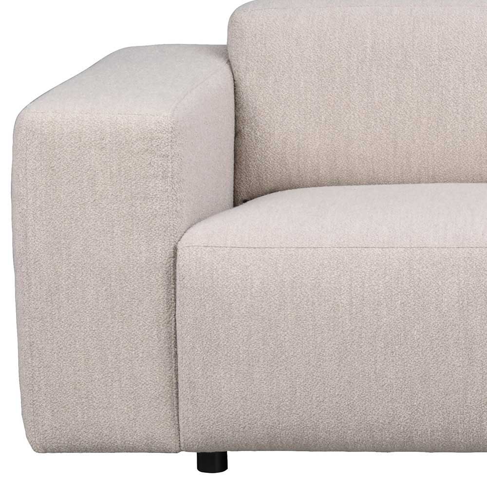 Dreisitzer Wohnzimmersofa aus Boucle in Creme - Casca