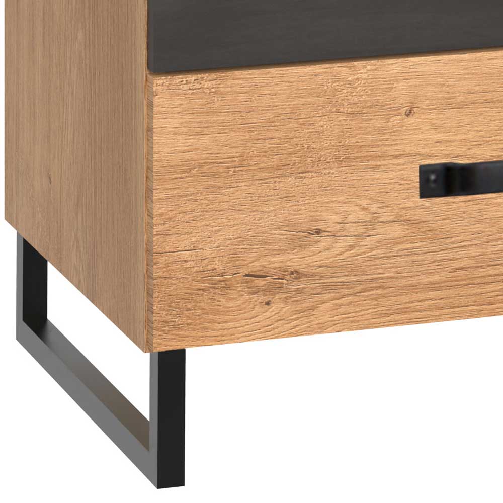 Doppelbett mit Kopfteil in Kissenoptik - Bram