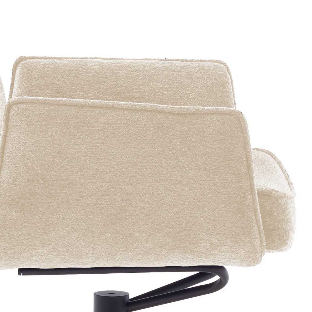 Taschenfederkern-Tischsessel in Creme - Matthis (2er Set)