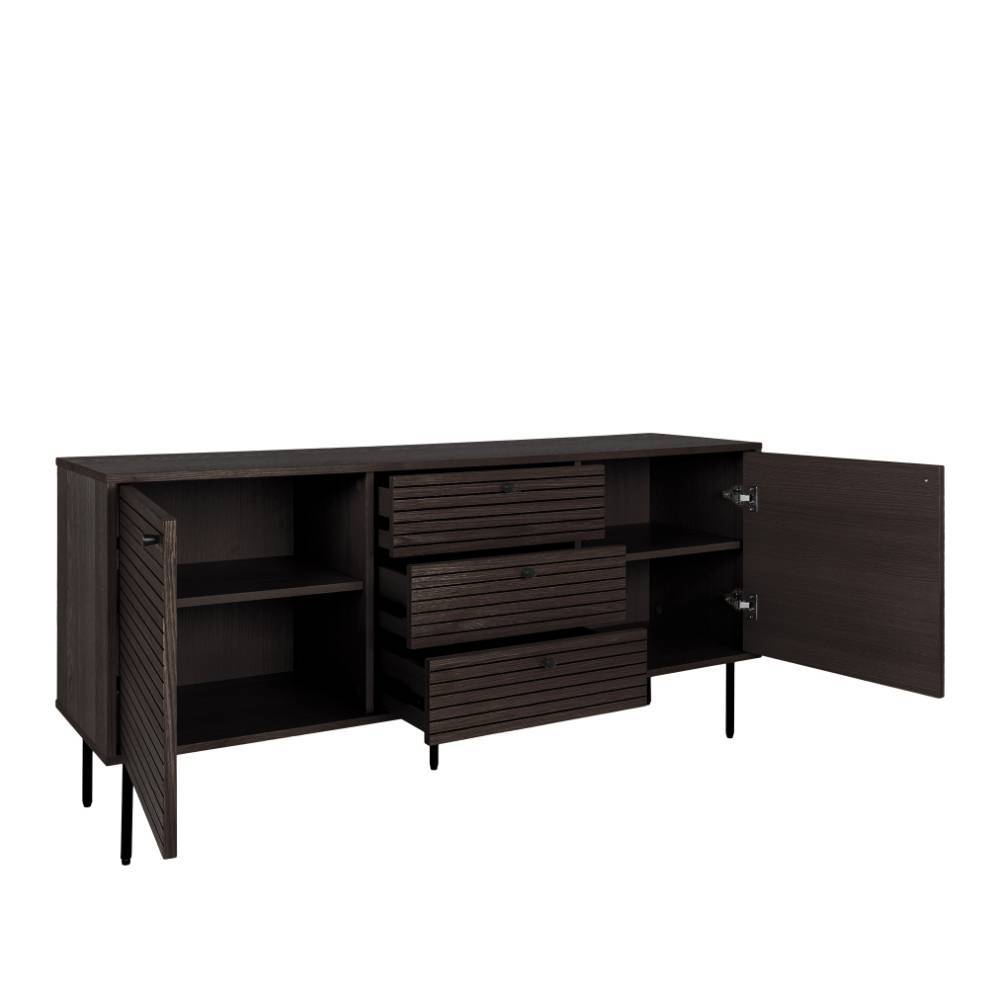 Sideboard mit dunklem Furnier in Braun - Wega