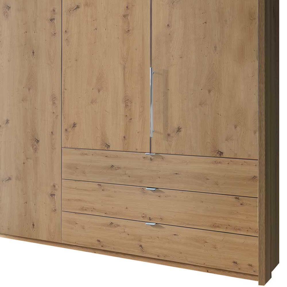 300 cm Falttüren-Kleiderschrank in Eiche Bianco - Soestica