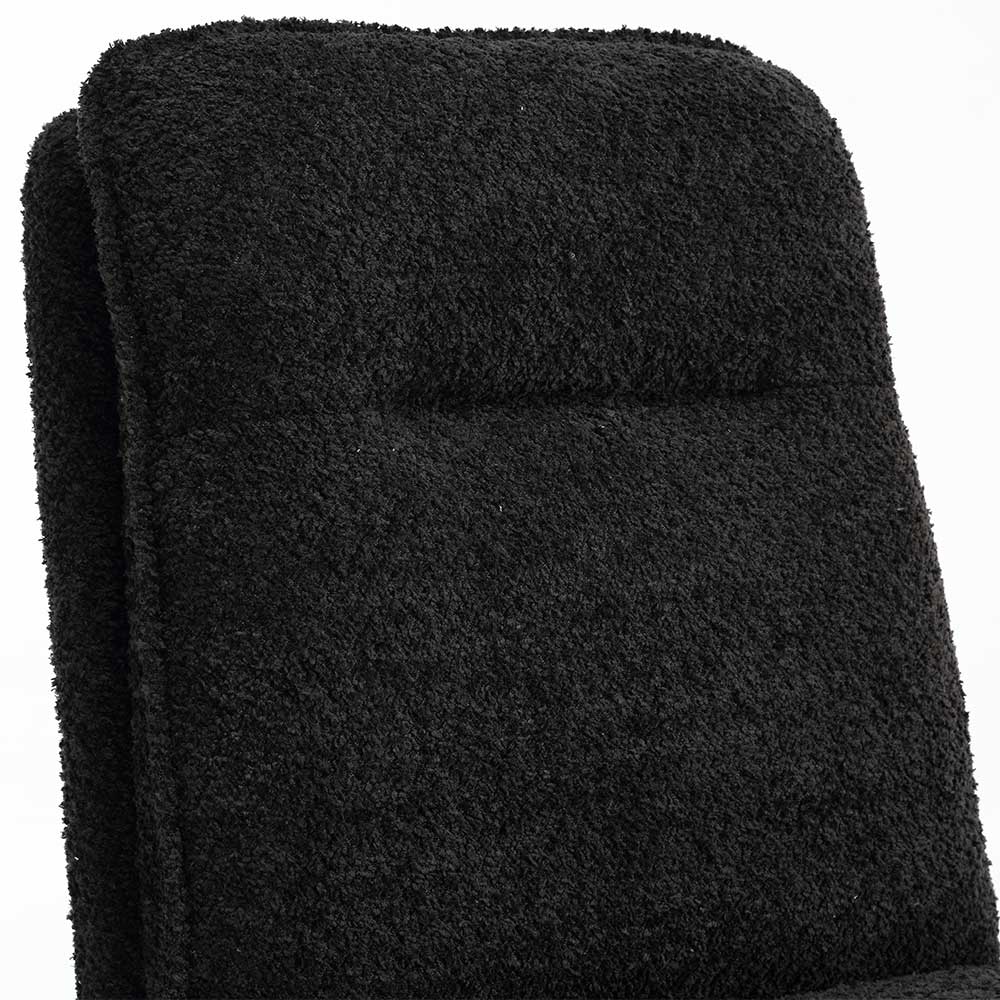 Drehbarer Essstuhl in Anthrazit Boucle - Icoleran (2er Set)