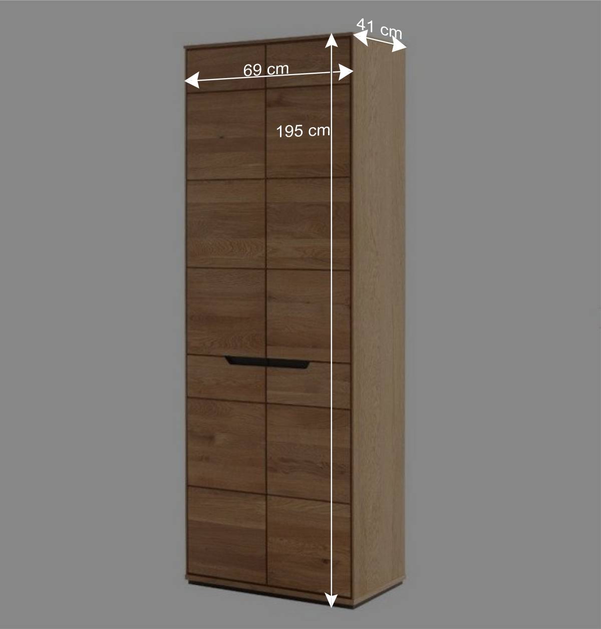 Garderobenschrank in Wildeiche teilmassiv - Pulvaria