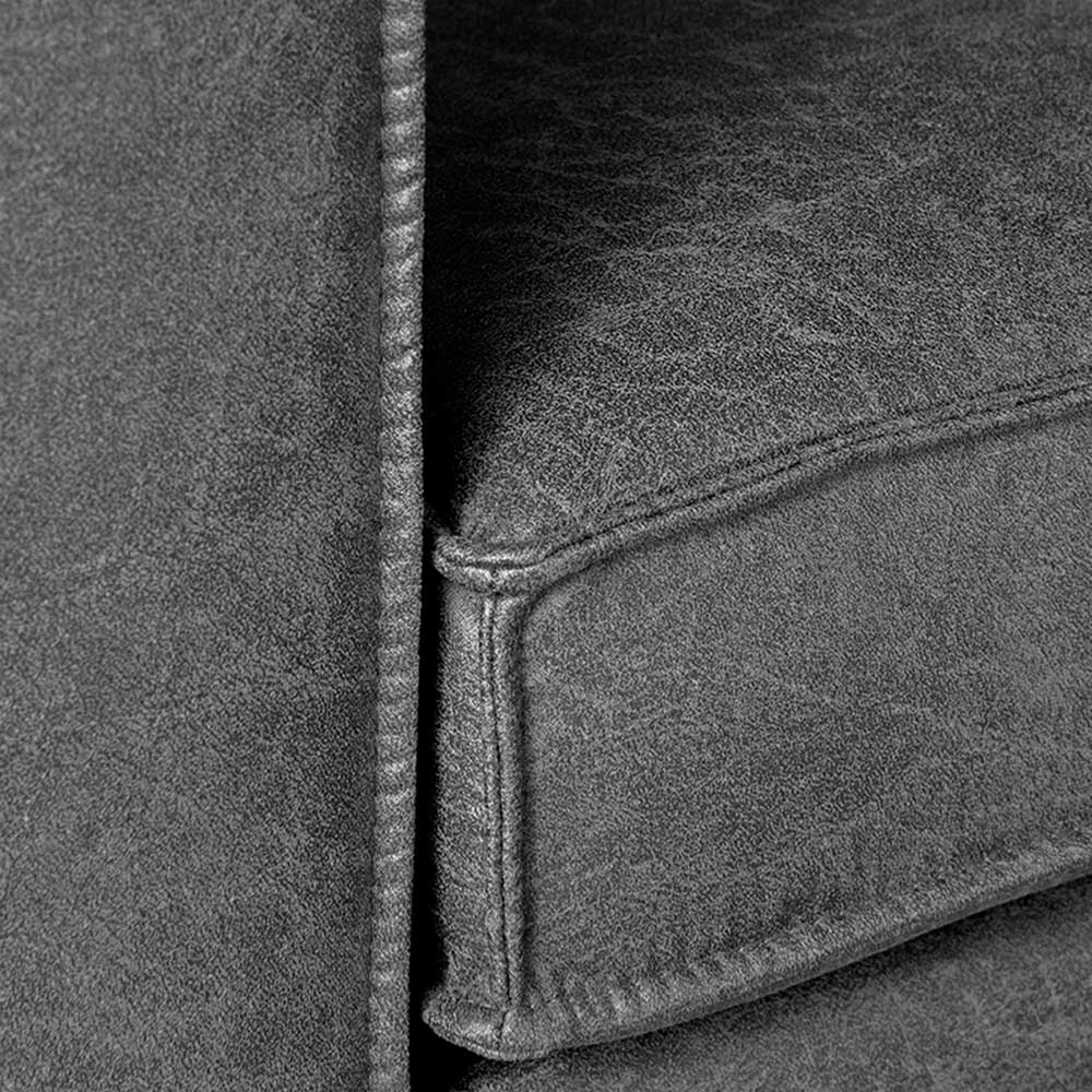 Leder Wohnzimmersessel in Anthrazit - Jimm