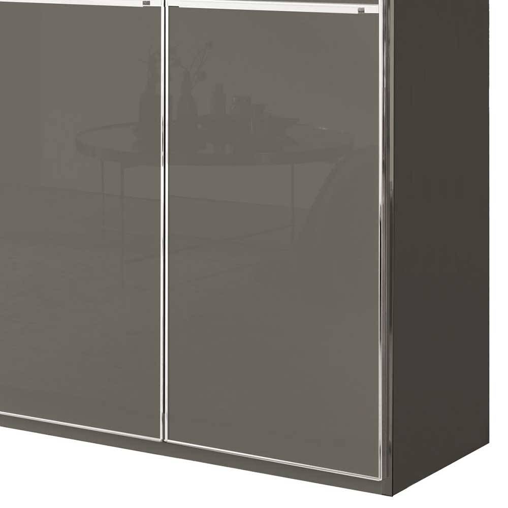Brauner Kombi-Schlafzimmerschrank 5-türig - Madita