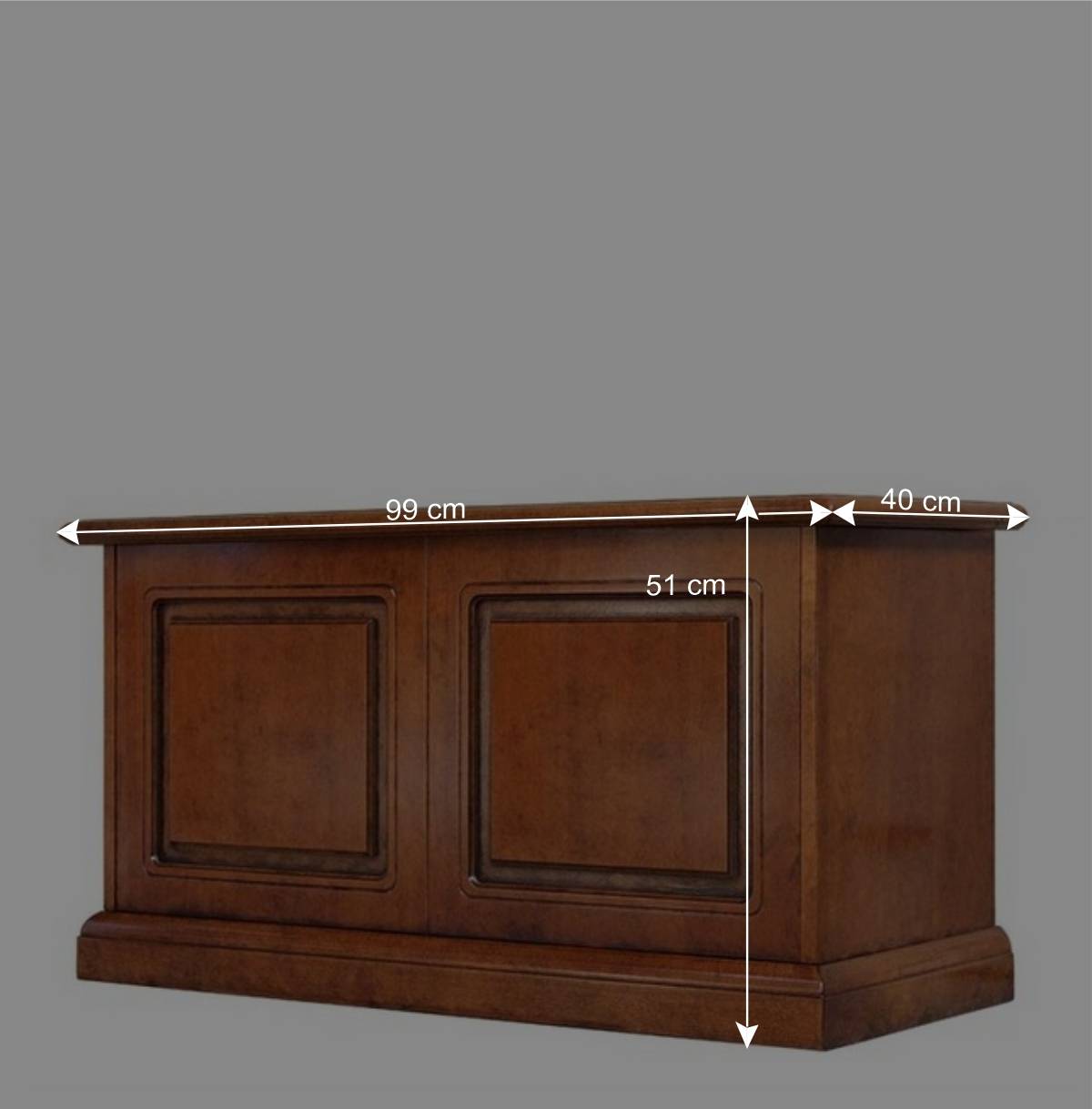 Nussbaum Truhe mit flachem Deckel - Kimms