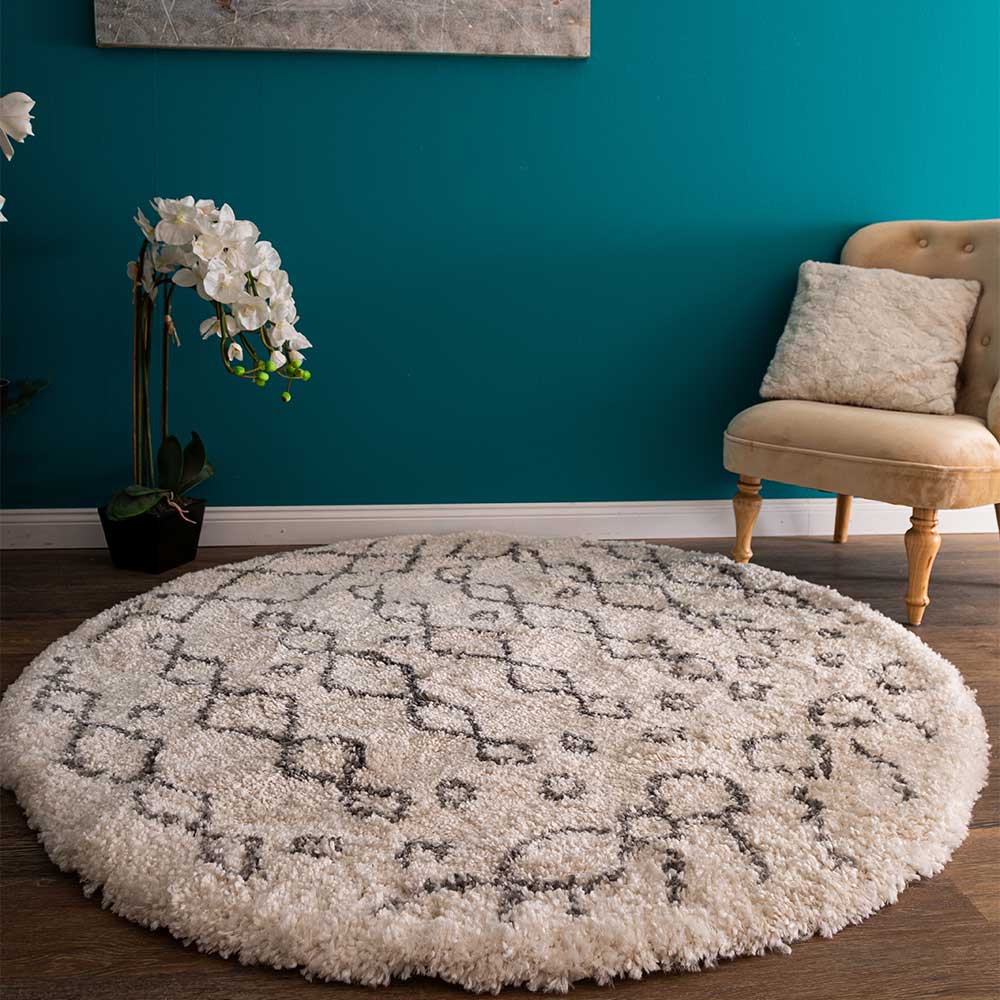 Teppich mit hohem Flor - Durchmesser 150 cm - Osika