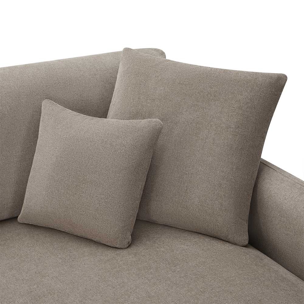 Taschenfederkern Eckcouch in Beige - Kosmyna