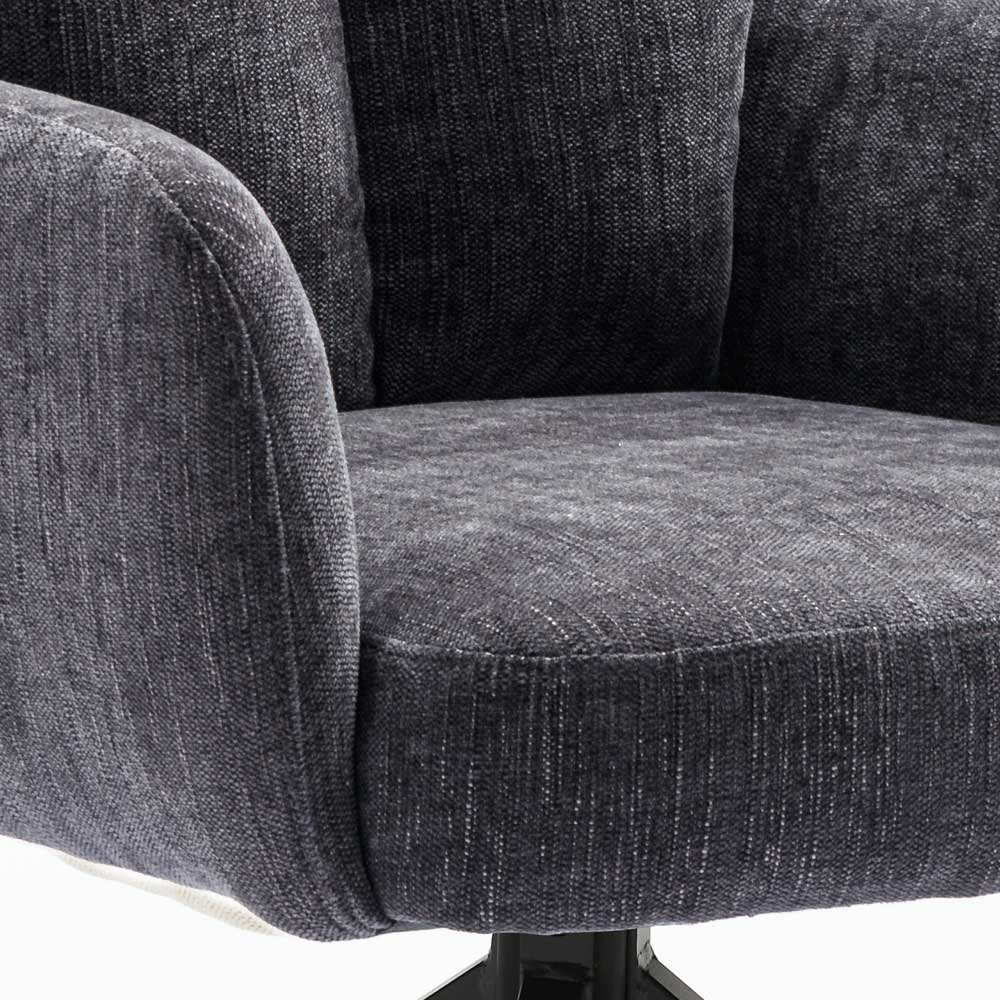 Chenille Tischsessel mit Drehfunktion - Lakeside (2er Set)