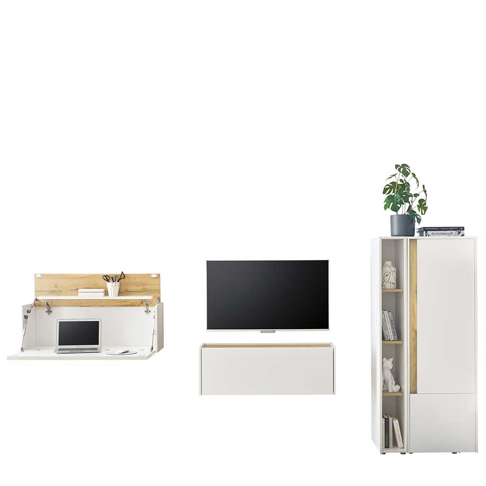 Moderne Wohnwand als Set - Nonessia (vierteilig)