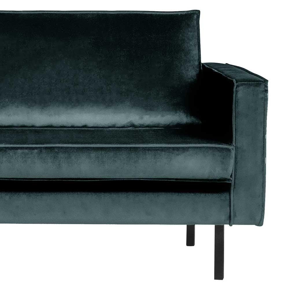 203x85x86 Sofaliege in Blau Samt - Fledos
