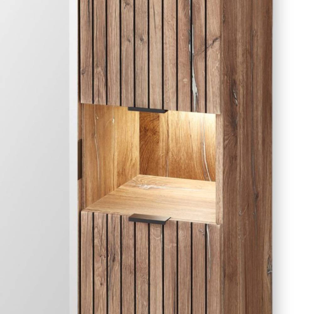 Dielenschrank mit Spiegel und Beleuchtung - Benet