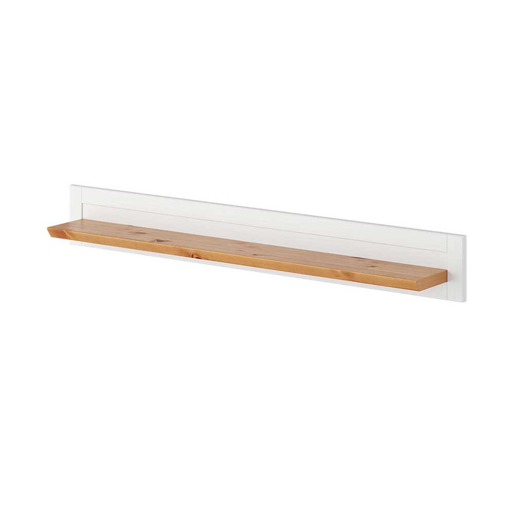 Landhaus Wandboard in Weiß & Kiefer Natur - Saluts