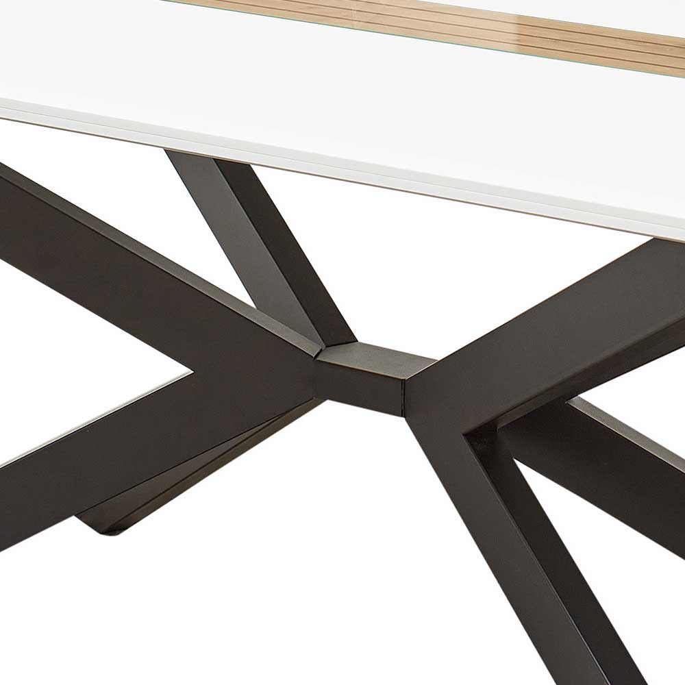 Design Esszimmertisch in Weiß mit Wildeiche - Niam