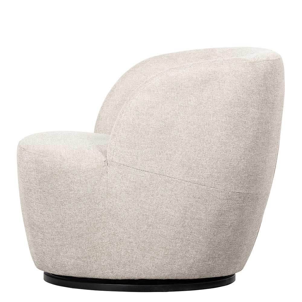 Drehsessel in Offwhite Webstoff - Alcarizora