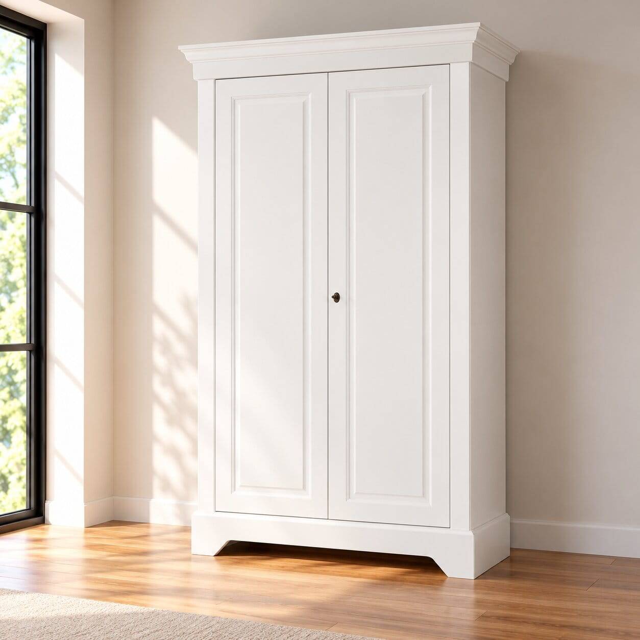 Schlafzimmer Kleiderschrank Kita in Weiß
