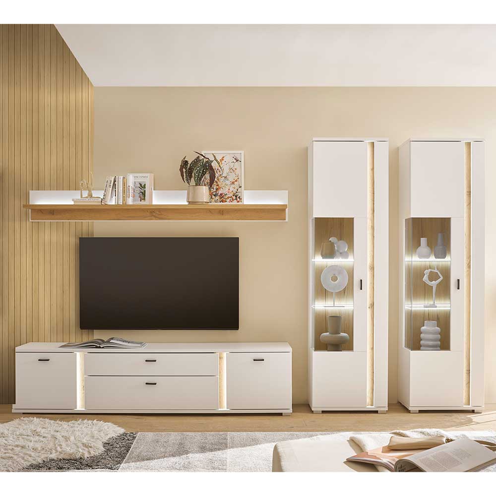 Wohnzimmer Schränke und Wandboard - Racelyn (vierteilig)