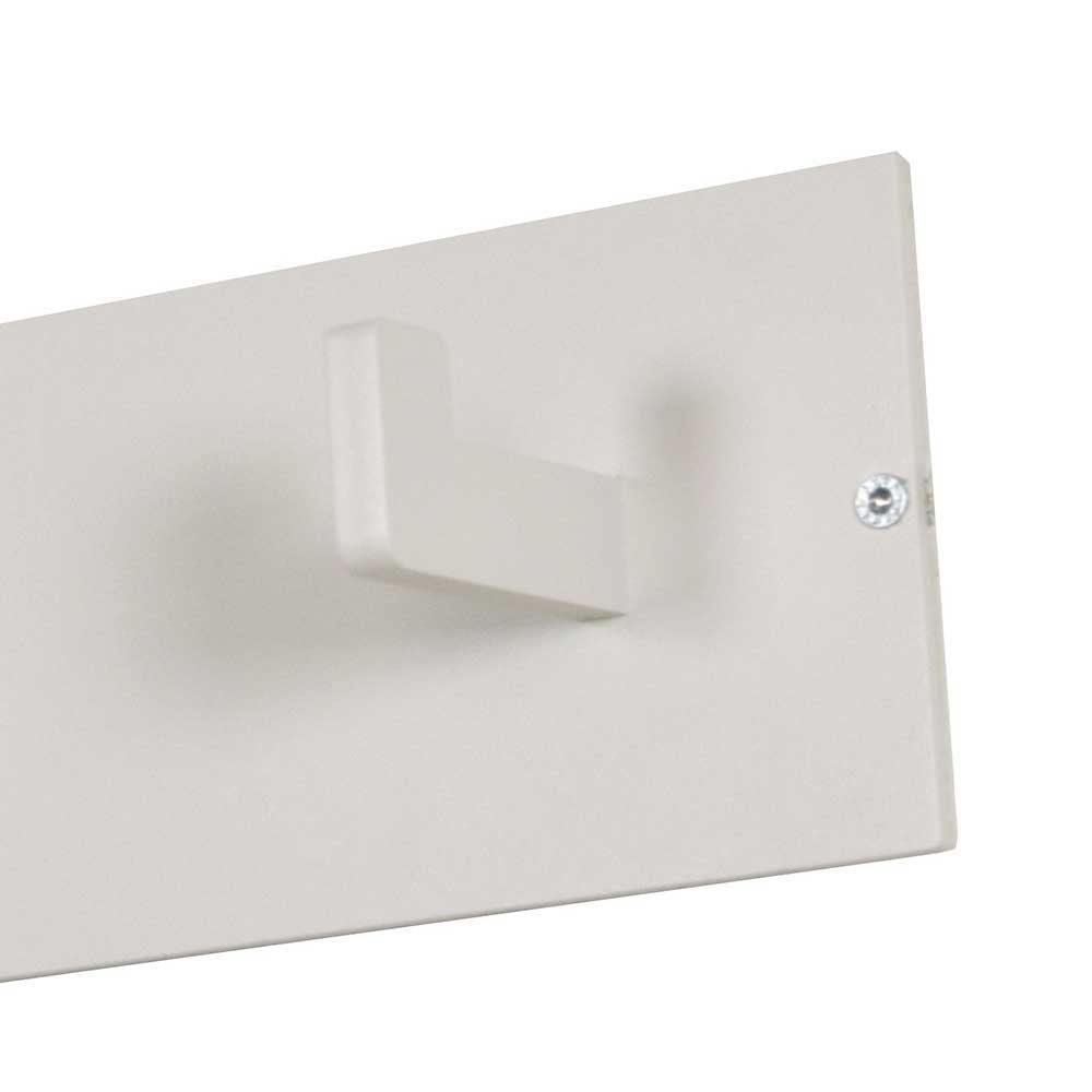 Weiße Wandgarderobe mit 5 Kleiderhaken - Urbanos