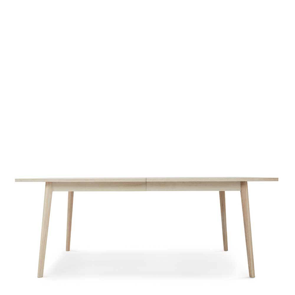 Scandi Chic Esszimmer Ausziehtisch in Eiche Weiß - Rosanna