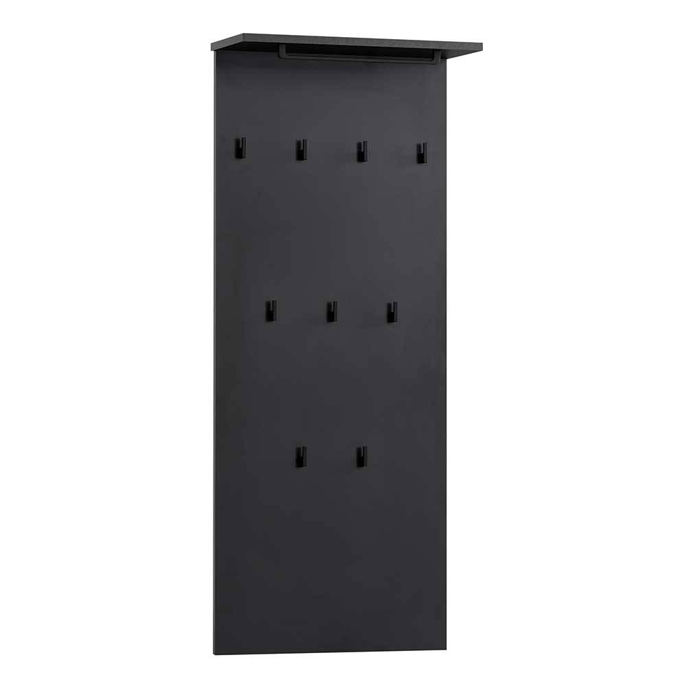 Schwarzes Garderobenpaneel 50x111x21 cm - Anderian