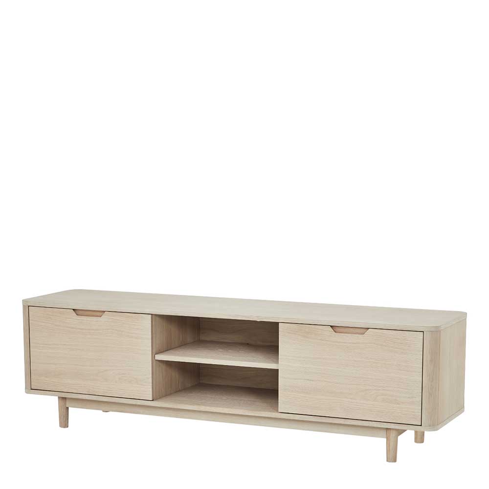 Scandi Chic TV Lowboard in Eiche Weiß - Rosanna