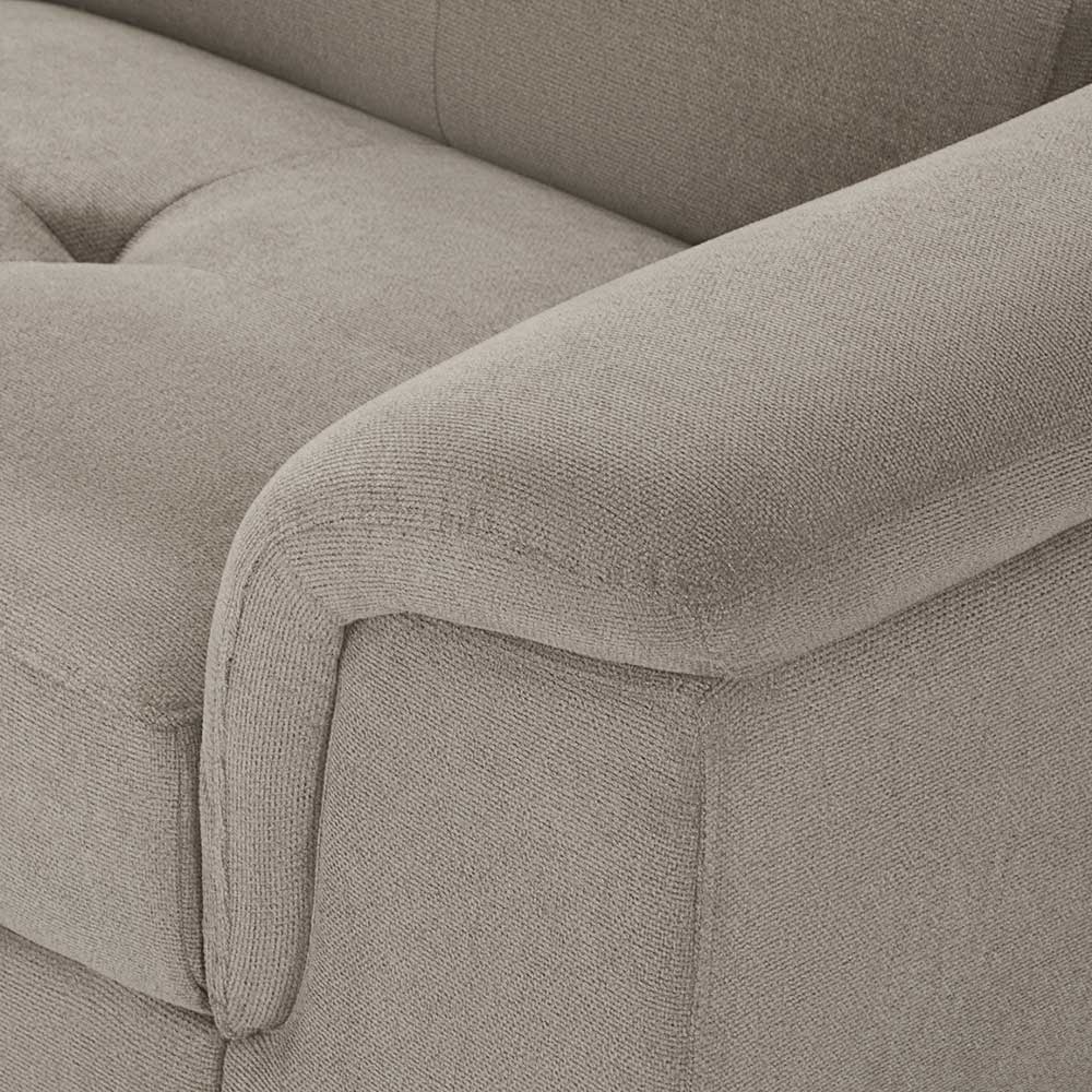 Fünfsitzer Eckcouch in Beige - Hisa