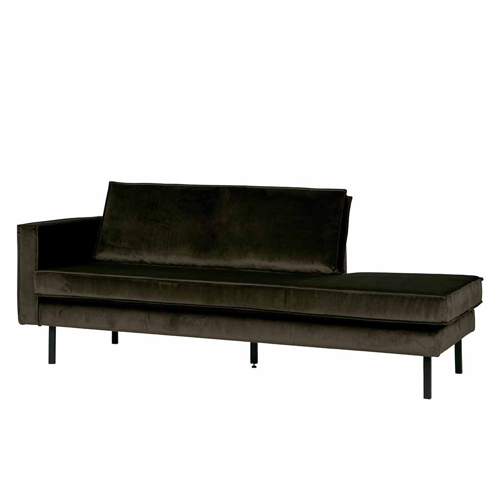 Daybed Jantal mit Samt dunkelgrün
