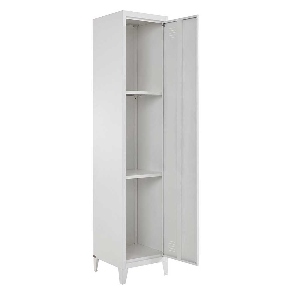 Spind-Design Schrank in Weiß - Montpa