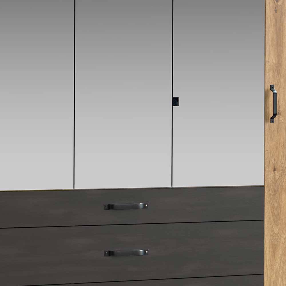 Kleiderschrank mit Türen und Schubladen modern - Bram