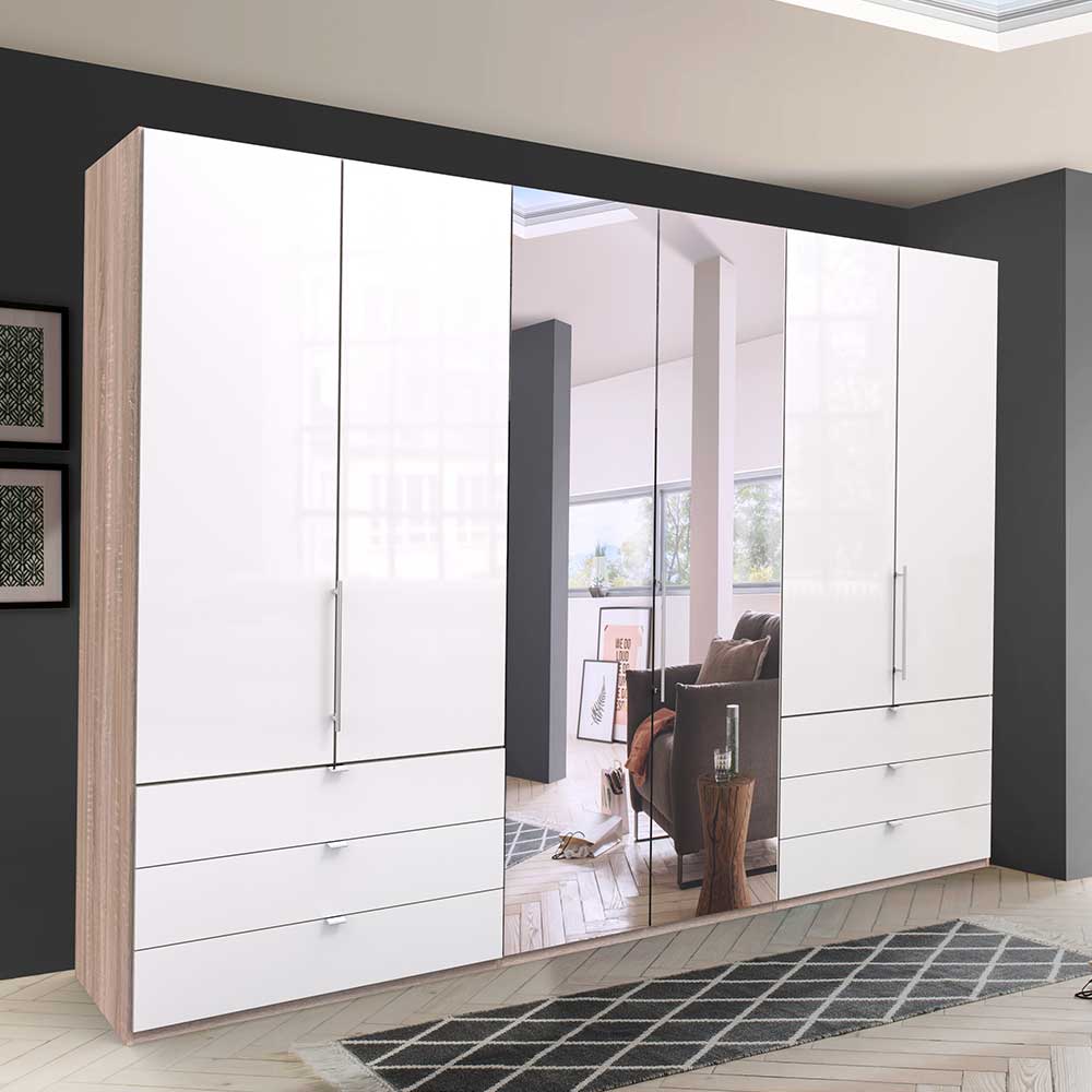 3-türiger Gleittüren-Kleiderschrank mit Spiegel - Bosays