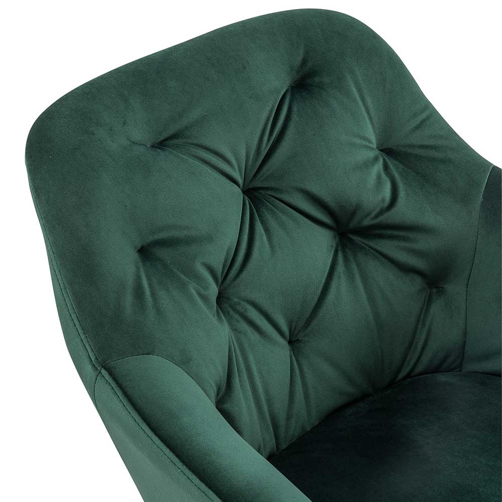 Eleganter Tischsessel in Dunkelgrün & Schwarz - Balu
