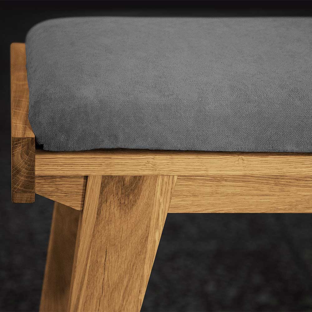 Mid Century Design Holzhocker aus Wildeiche - Hardus