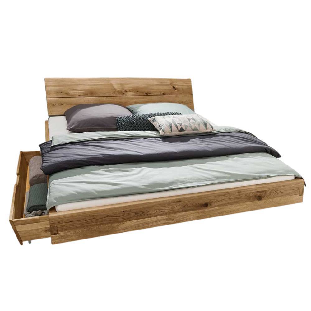 Wildeiche Schwebebett in Doppelbettgrößen - Aryvano