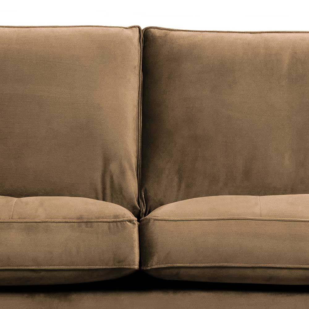 Samt Dreisitzer in Taupe - Museo